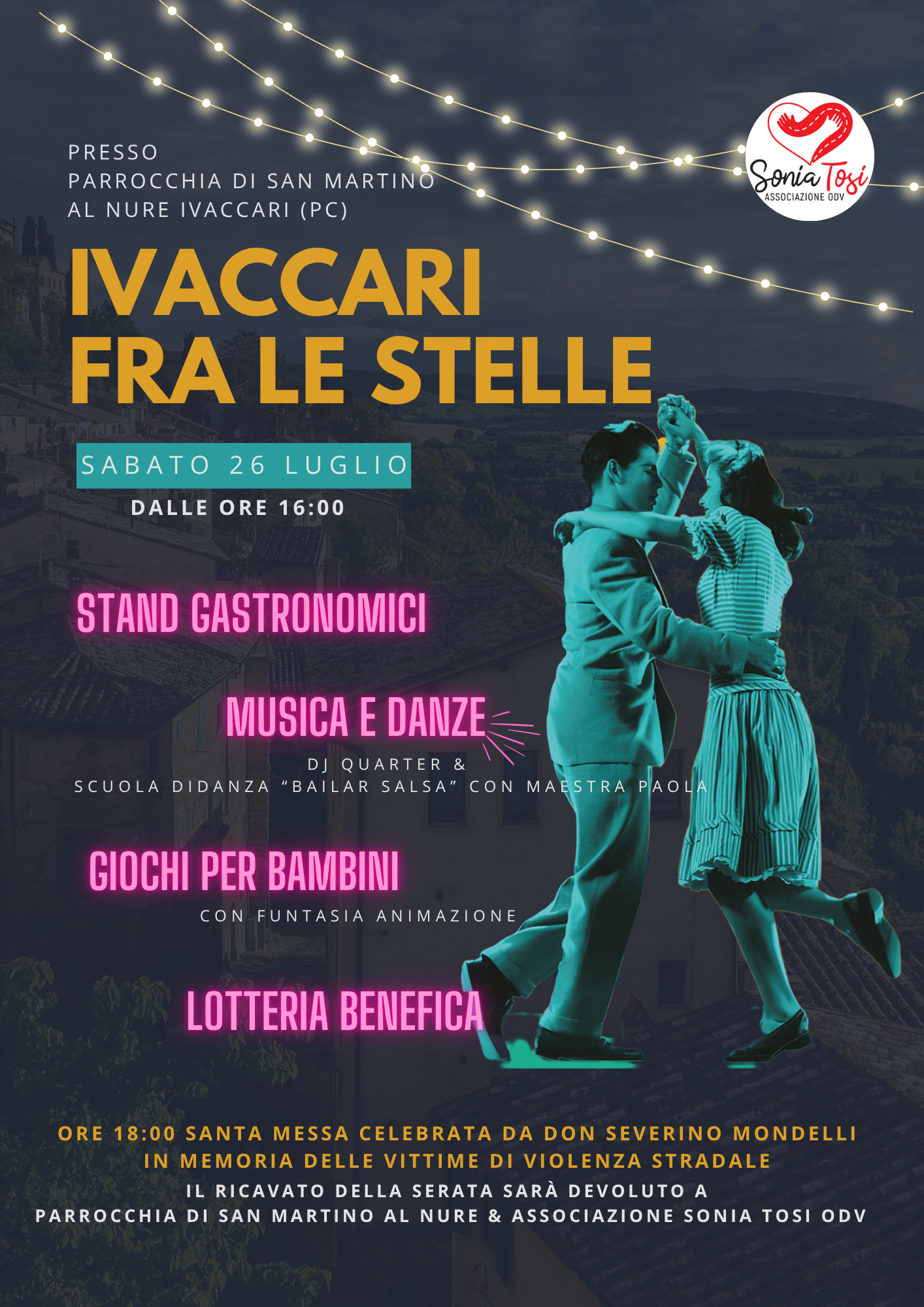 Locandina Associazione Sonia Tosi  Festa Ivaccari Luglio 2025 
